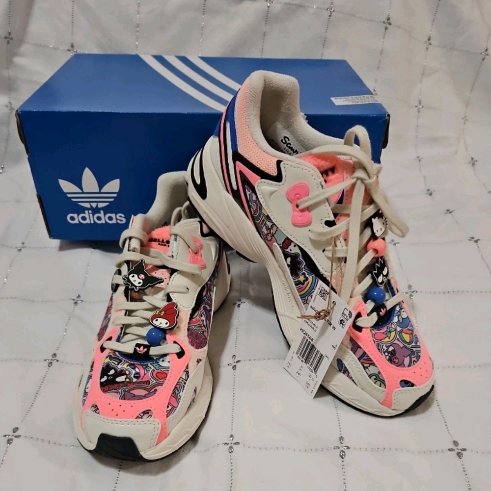 NIB LE Rare Sanrio Adidas Astir Women's Multicolor Sneakers Sz 7.5